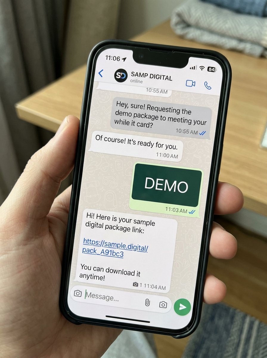 Direct WhatsApp customer lead inquiry demo for shop owners